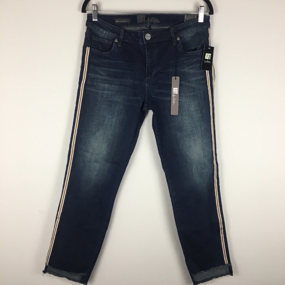 kut from the kloth 'emma' raw hem cropped jeans - Picture 2 of 7